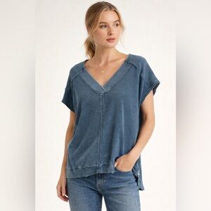 Anthropologie Pilcro Blue Oversized Tunic